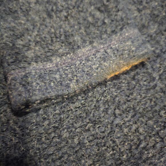 Sierra Sport Vintage Textured Mohair Blend Cozy Blue Sweater Ribbon Detail XL - Picture 9 of 9